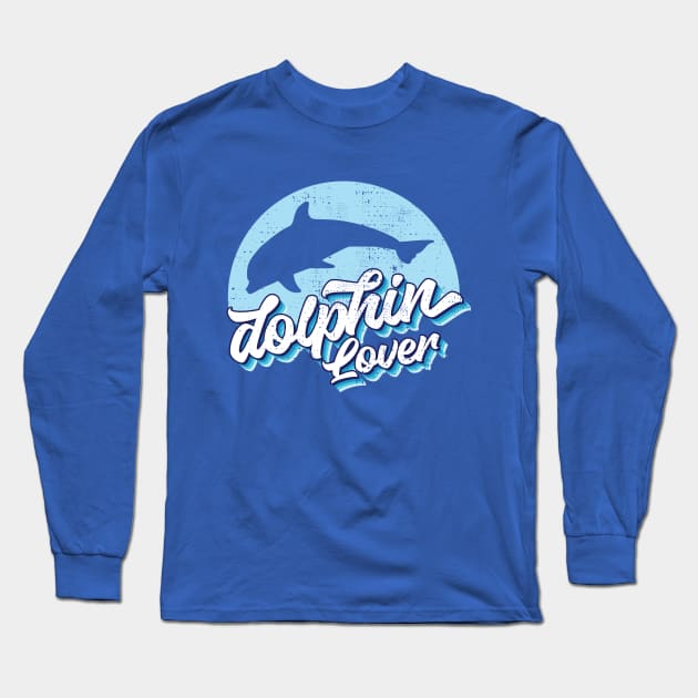 vintage dolphin lover Long Sleeve T-Shirt by ArtStopCreative